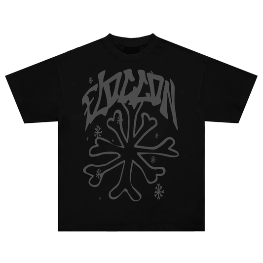 Floccon Black t-shirt Black Monochrome